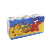 Custom design rectangular cute cookies tin container box packaging for xmas