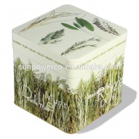 Square tea storage tin / large storage tin / Customized packaging tin