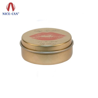 Wholesale Small Round Empty Tinplate Lipstick Case Custom Lipstick Tin Box