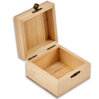 Festival promotion custom logo natural small gift package box wooden box